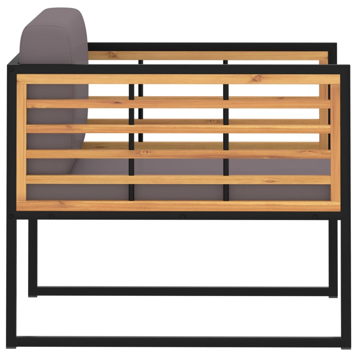 vidaXL Krzesła ogrodowe z poduszkami, 2 szt., drewno akacjowe, szare