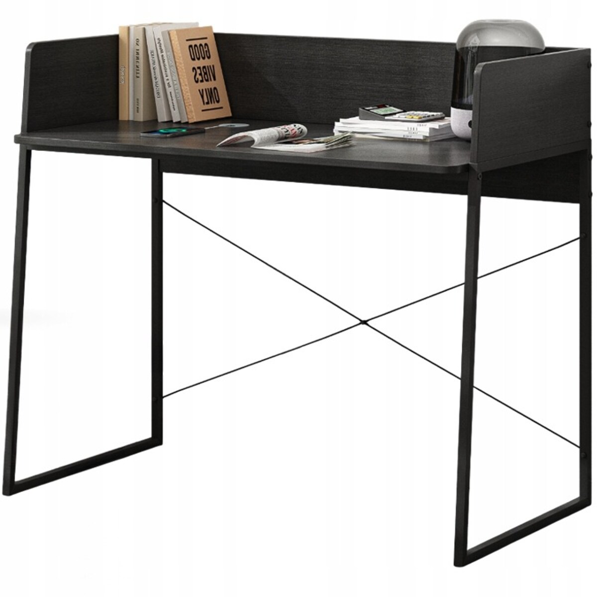 Biurko Komputerowe Nowoczesne Industrialne Vintage Loft Czarne 100 Cm