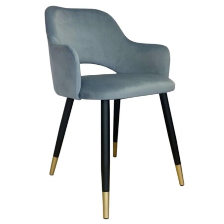 Krzesło NAPO VELVET GOLD szare