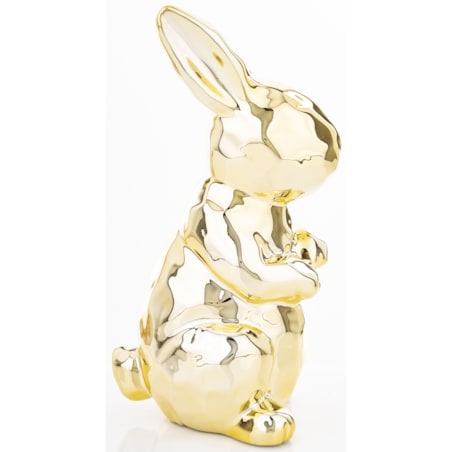 Dekoracja - złota figurka królika 14,5x6x7 cm CONIGLIO DORATO - II