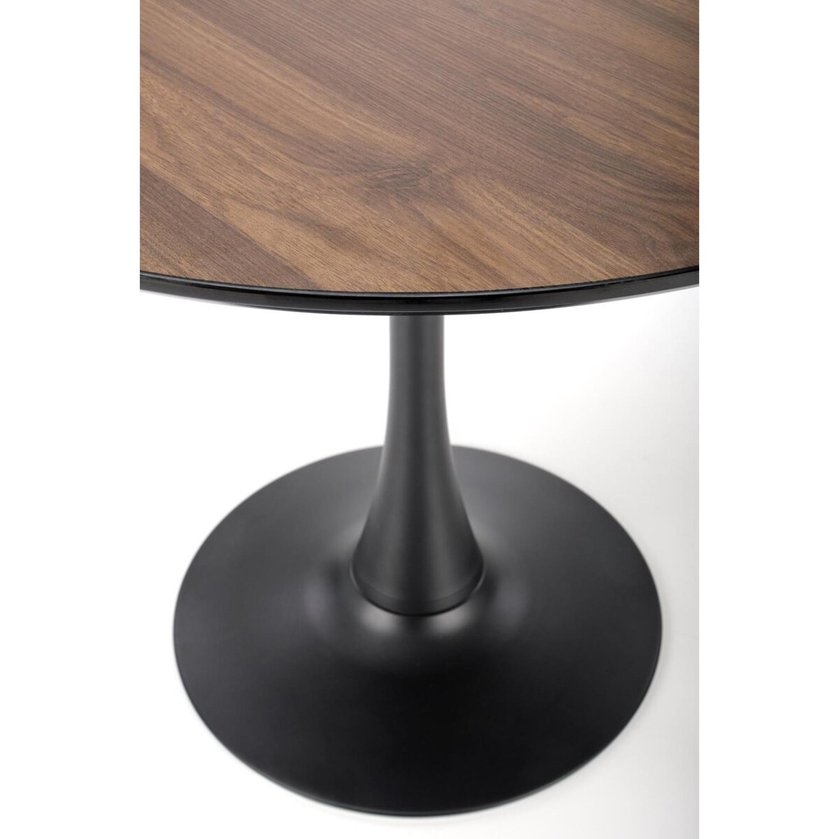 STÓŁ OKRĄGŁY Malta 90 cm ORZECH czarna podstawa dla 3-4 osób