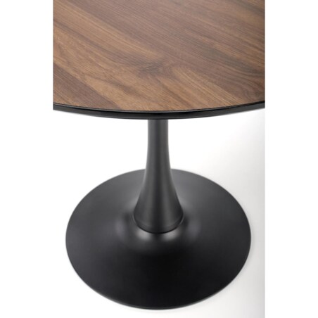 STÓŁ OKRĄGŁY Malta 90 cm ORZECH czarna podstawa dla 3-4 osób