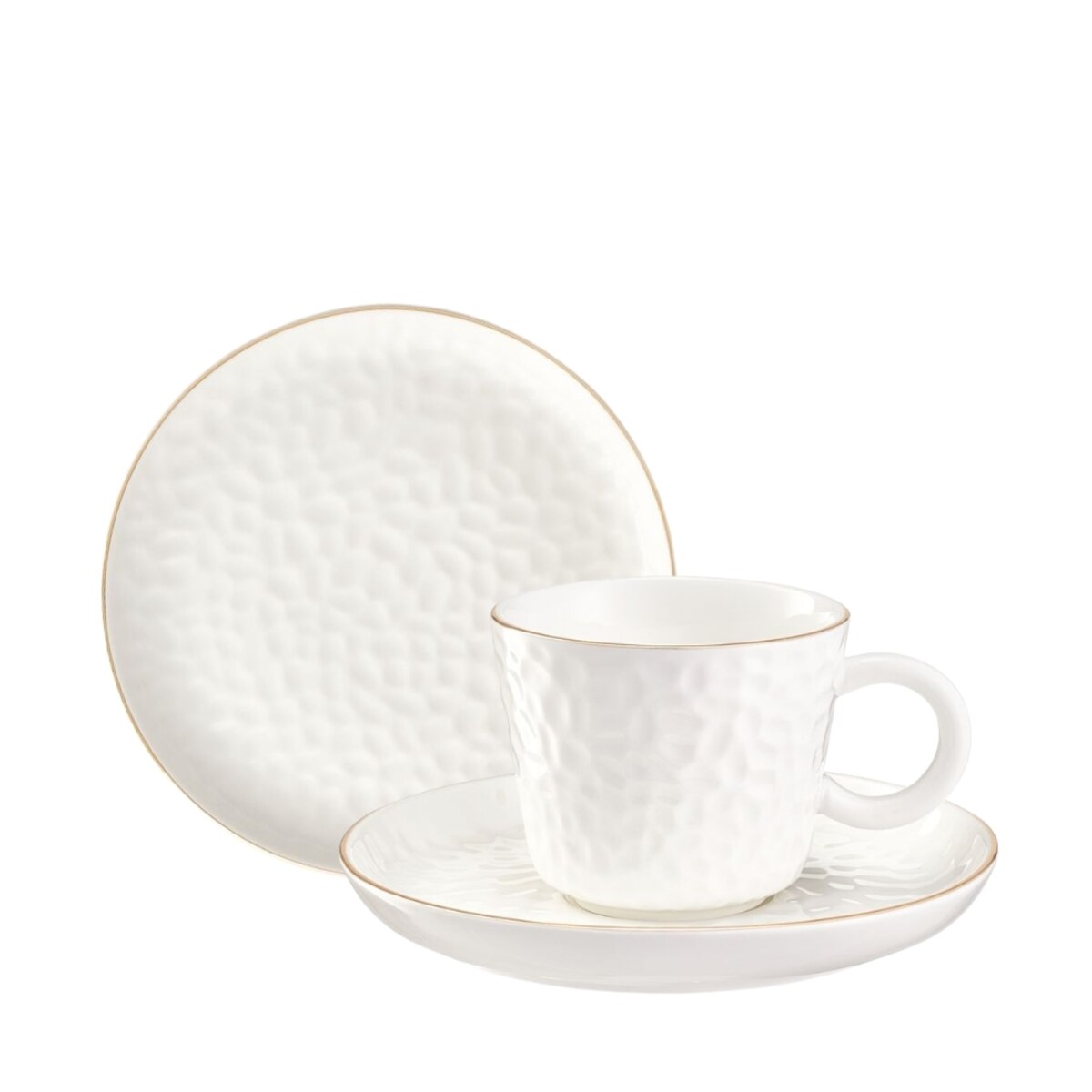 VILLA ITALIA Zestaw kawowy na 6 osób porcelanowy PAULA