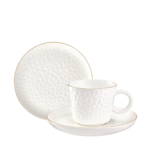 VILLA ITALIA Zestaw kawowy na 6 osób porcelanowy PAULA