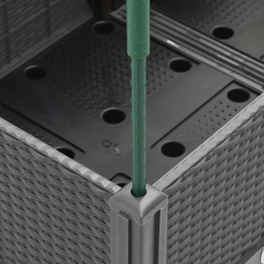 vidaXL Donica ogrodowa z kratką, jasnoszara, 200x160x142,5 cm, PP