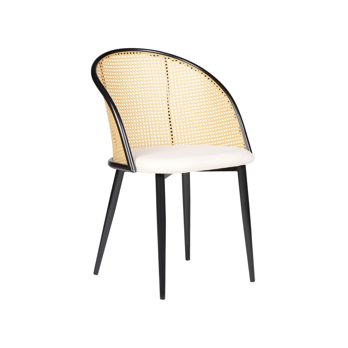 Zestaw 2 krzeseł do jadalni metalowy czarny CORNELL