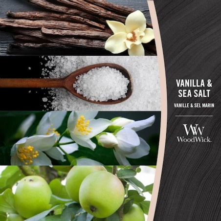 WoodWick świeca Elipsa VANILLA & SEA SALT
