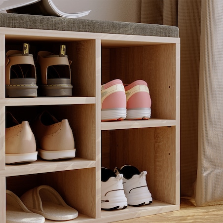 SZAFKA NA BUTY Z SIEDZISKIEM ŁAWKA NOWOCZESNA DĄB SONOMA LOFT 104 CM