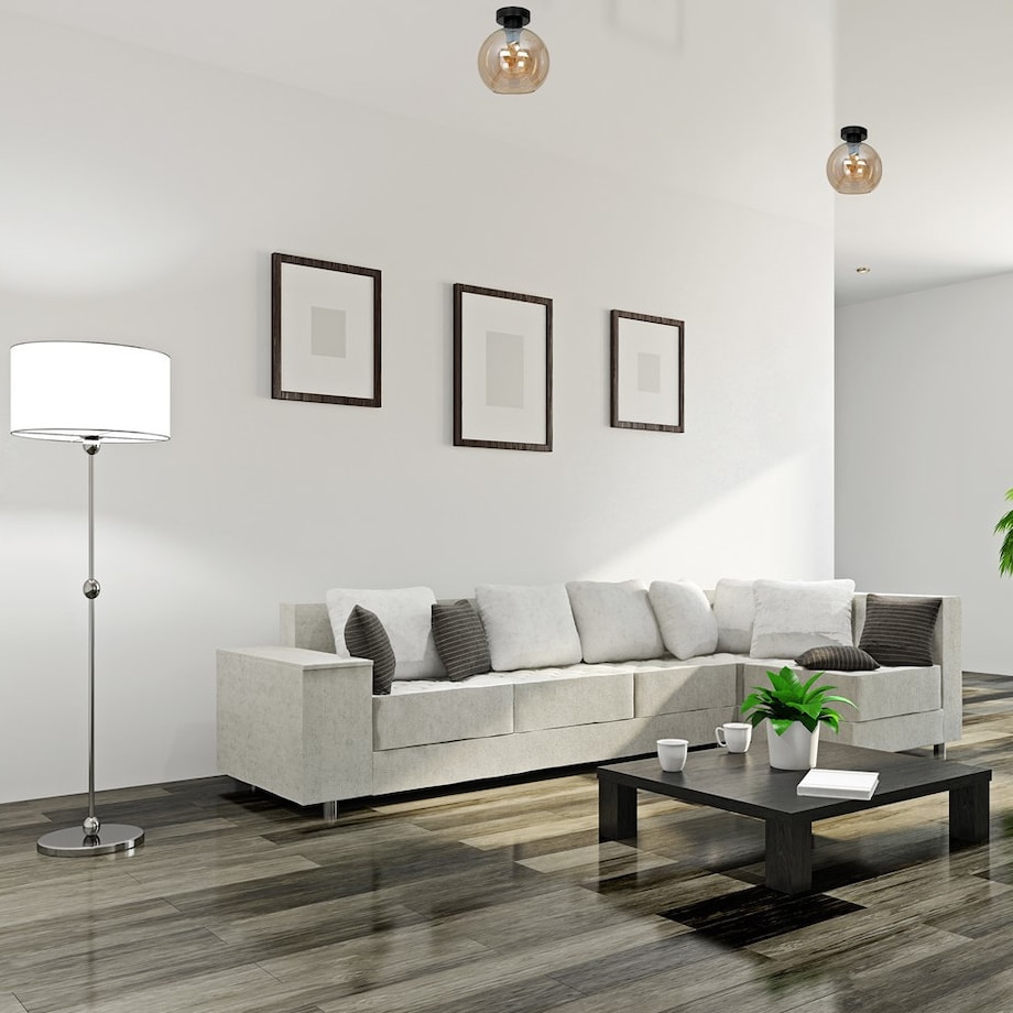 LAMPA sufitowa SOFIA MLP6575 Milagro skandynawska OPRAWA szklana kula czarna bursztynowa