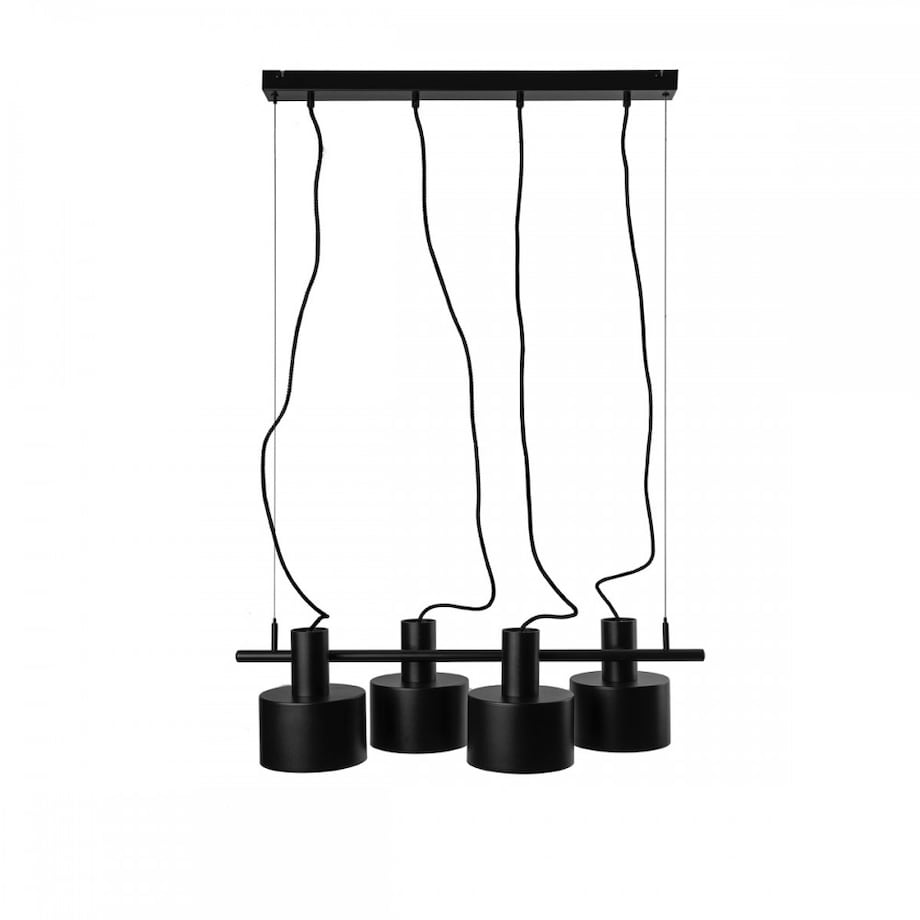 ENKEL 4 czarna sufitowa lampa wisząca