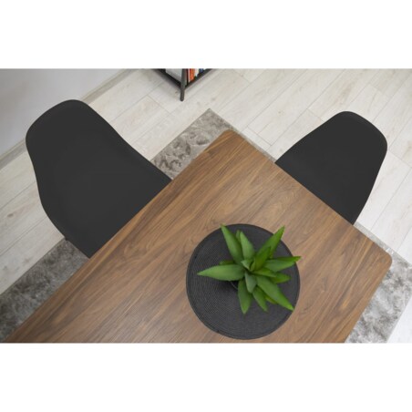 Krzesło Do Jadalni Kuchni Salonu Osaka Czarne / Nogi Czarne X 3