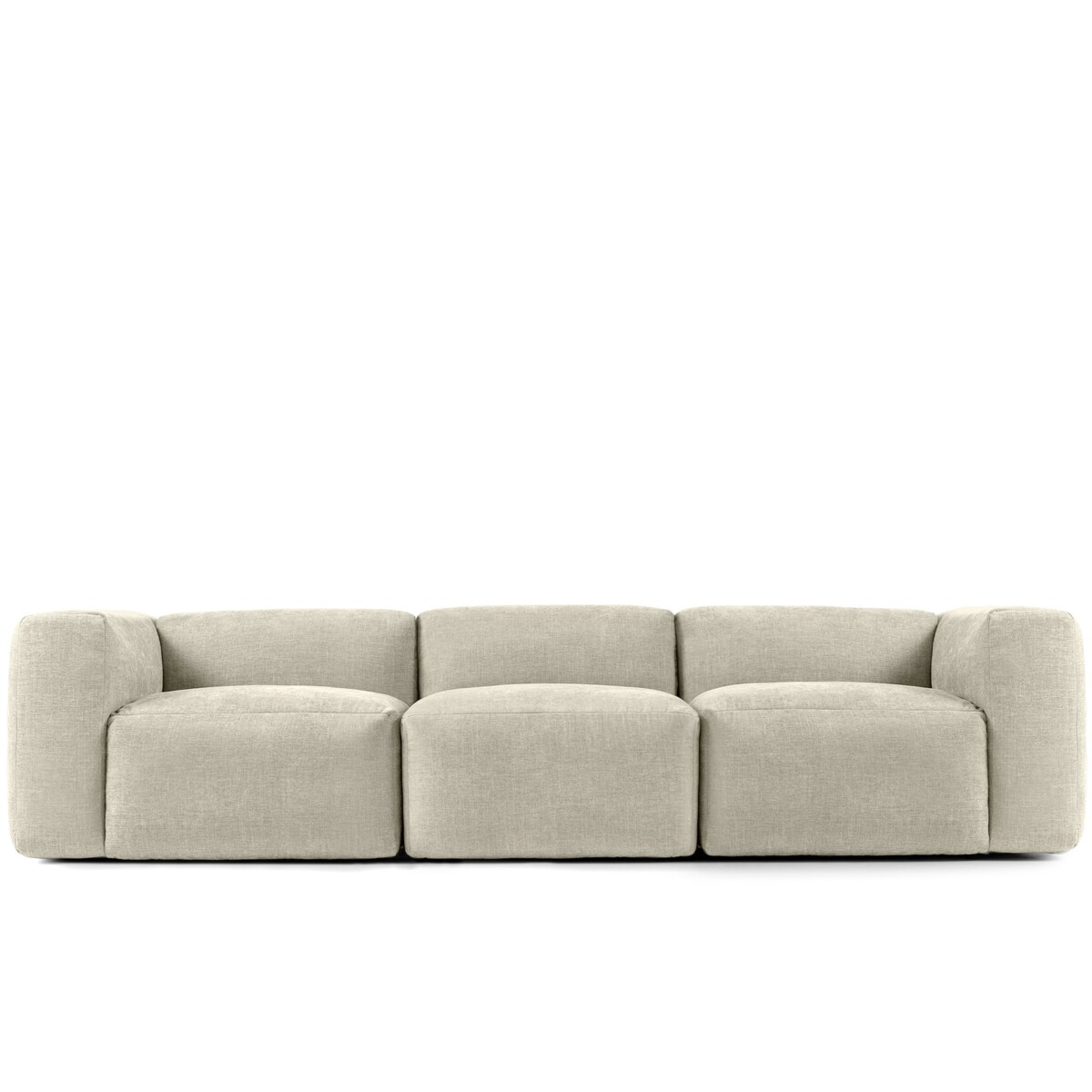 KONSIMO BUFFO 3-osobowa sofa z wyjątkowo miękkim i wygodnym siedziskiem, kolor ecru