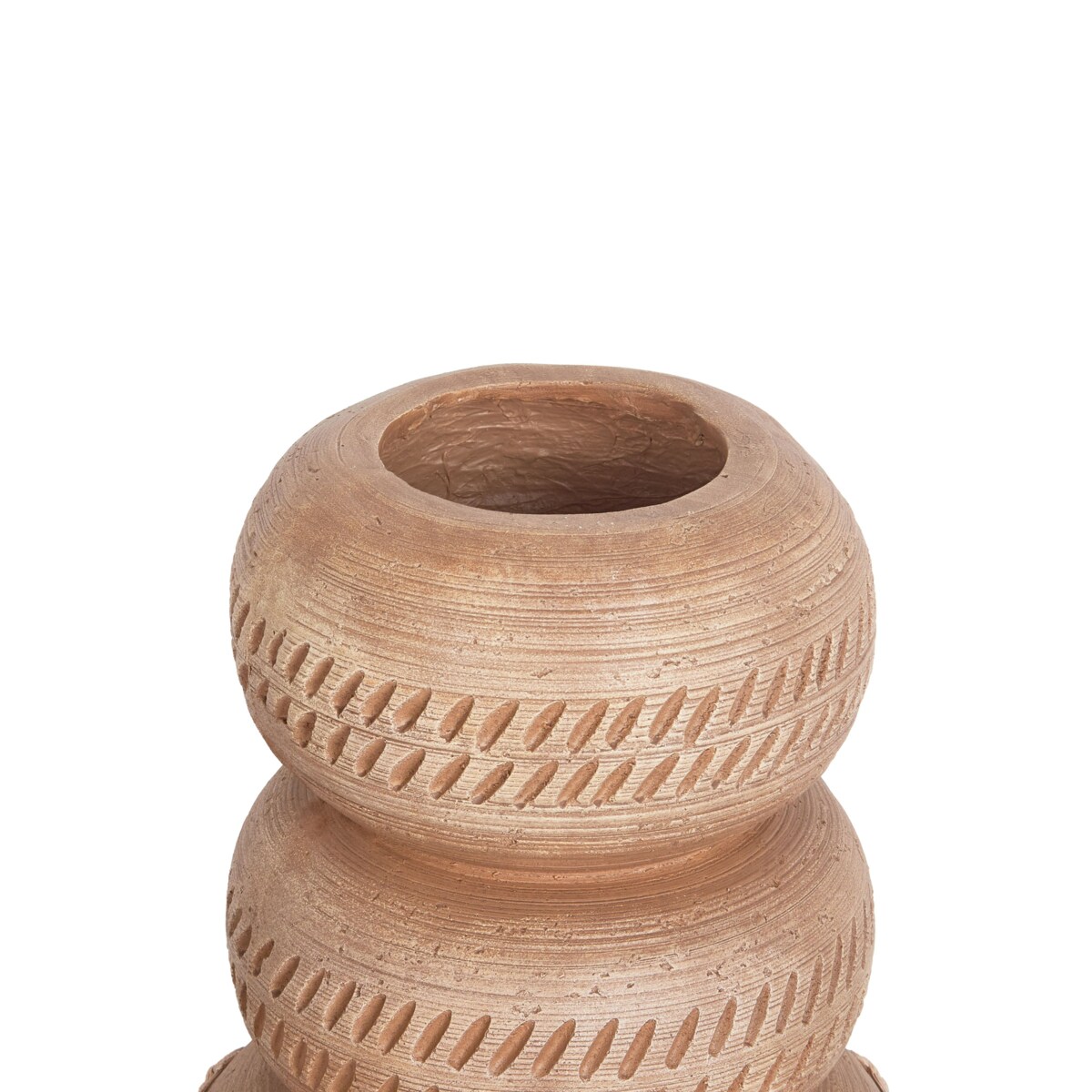 Wazon na kwiaty ALMIROS Tlenek magnezu 51 cm Jasnobrązowy