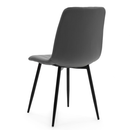 Krzesło tapicerowane do salonu jadalni GELA szary welur