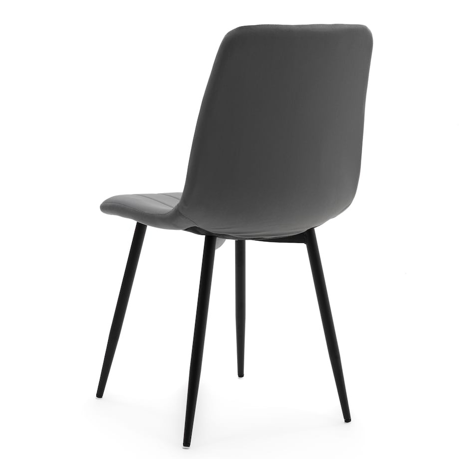 Krzesło tapicerowane do salonu jadalni GELA szary welur