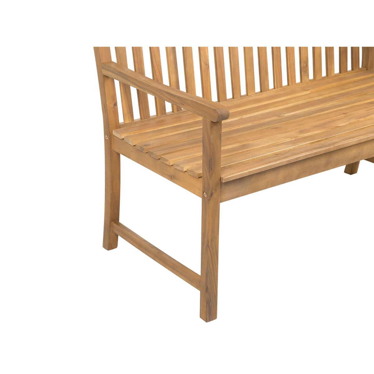 Ławka ogrodowa z certyfikowanego drewna 120 cm z poduszką czerwoną VIVARA