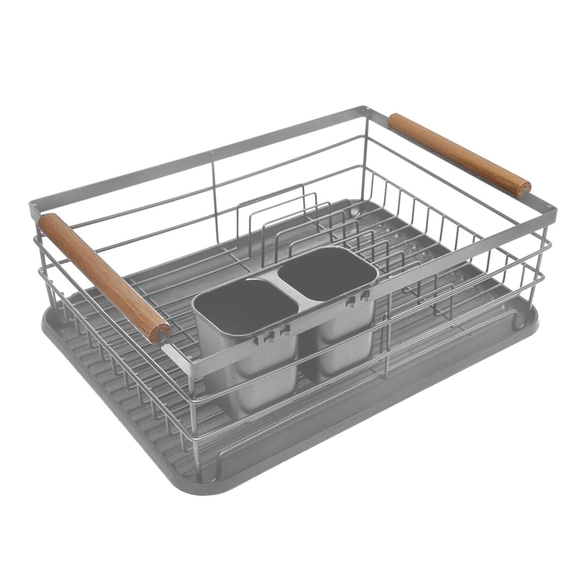 Suszarka do naczyń stojąca 42.5x32x15.5cm szara KINGHOFF