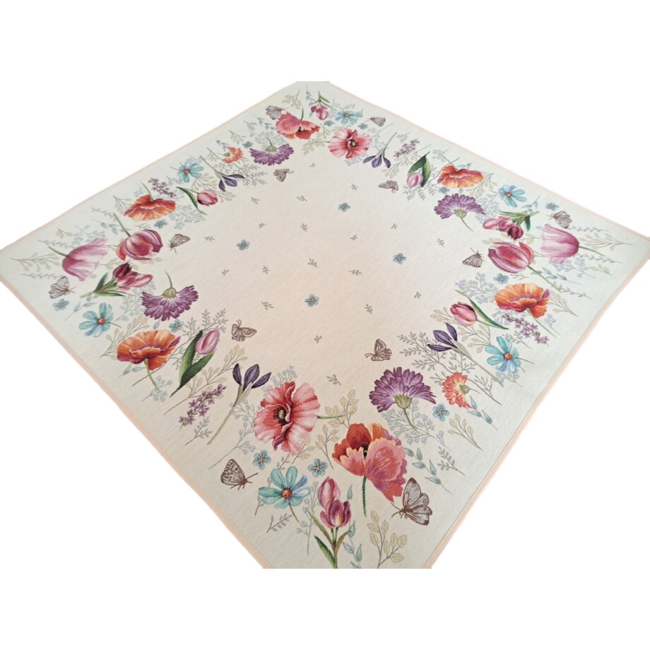Obrus Na Stół 100X100 Cm Ozdobny Dekoracyjny Fleur