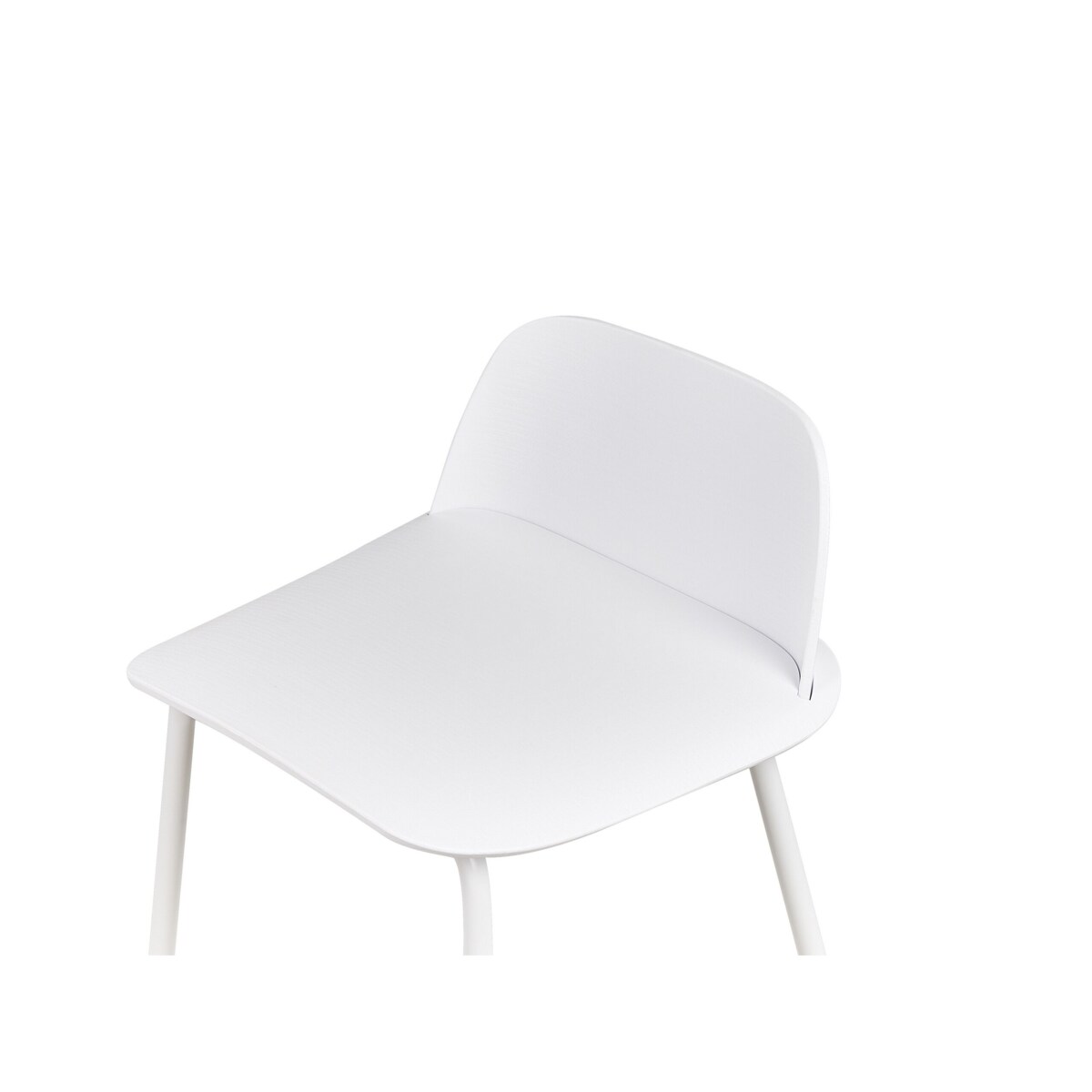 Zestaw 4 krzeseł barowych biały MORA