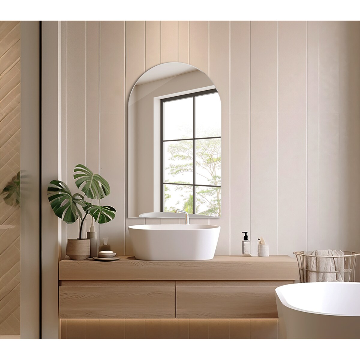 Lustro ścięty owal 45x80 cm