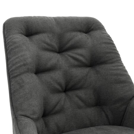 Krzesło tapicerowane LUMO szare na czarnych nogach do salonu biura