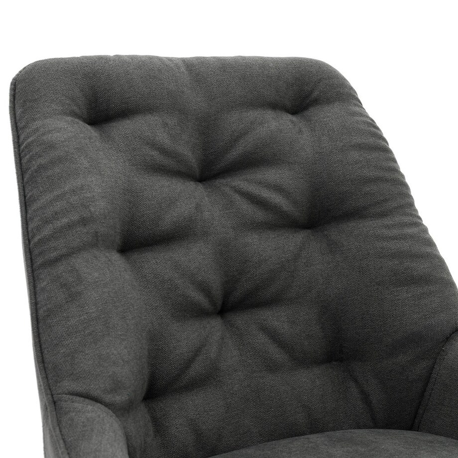 Krzesło tapicerowane LUMO szare na czarnych nogach do salonu biura