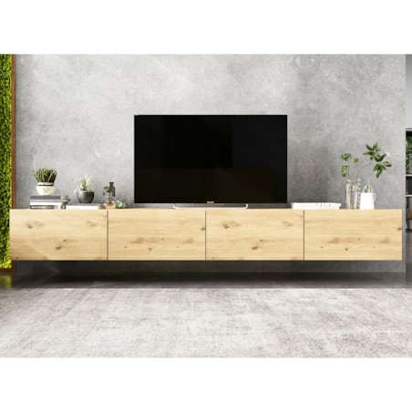 Szafka RTV Loft Stojąca / Wisząca Komoda RTV Dąb Artisan 240 cm