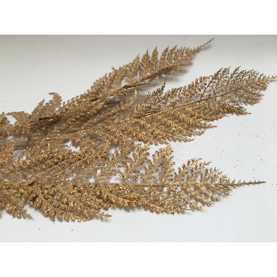 GAŁĄZKA SZTUCZNA PAPROCI ZŁOTA dodatek dekoracja stroika stołu duża długa