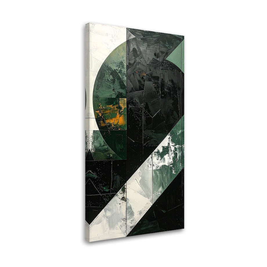 Obraz do salonu sypialni biura kuchni, Abstrakcja kształty zielony szary