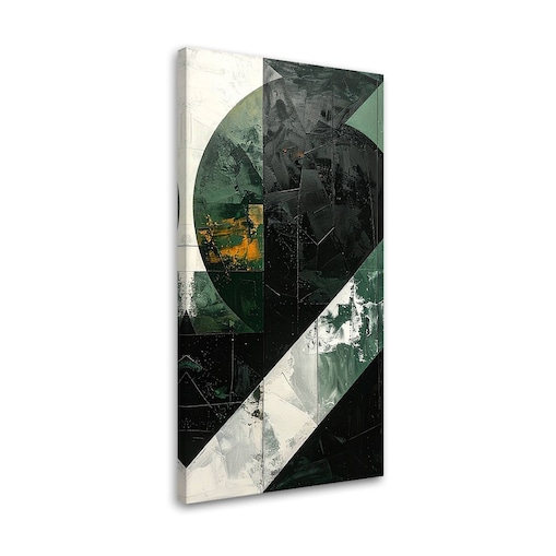 Obraz do salonu sypialni biura kuchni, Abstrakcja kształty zielony szary