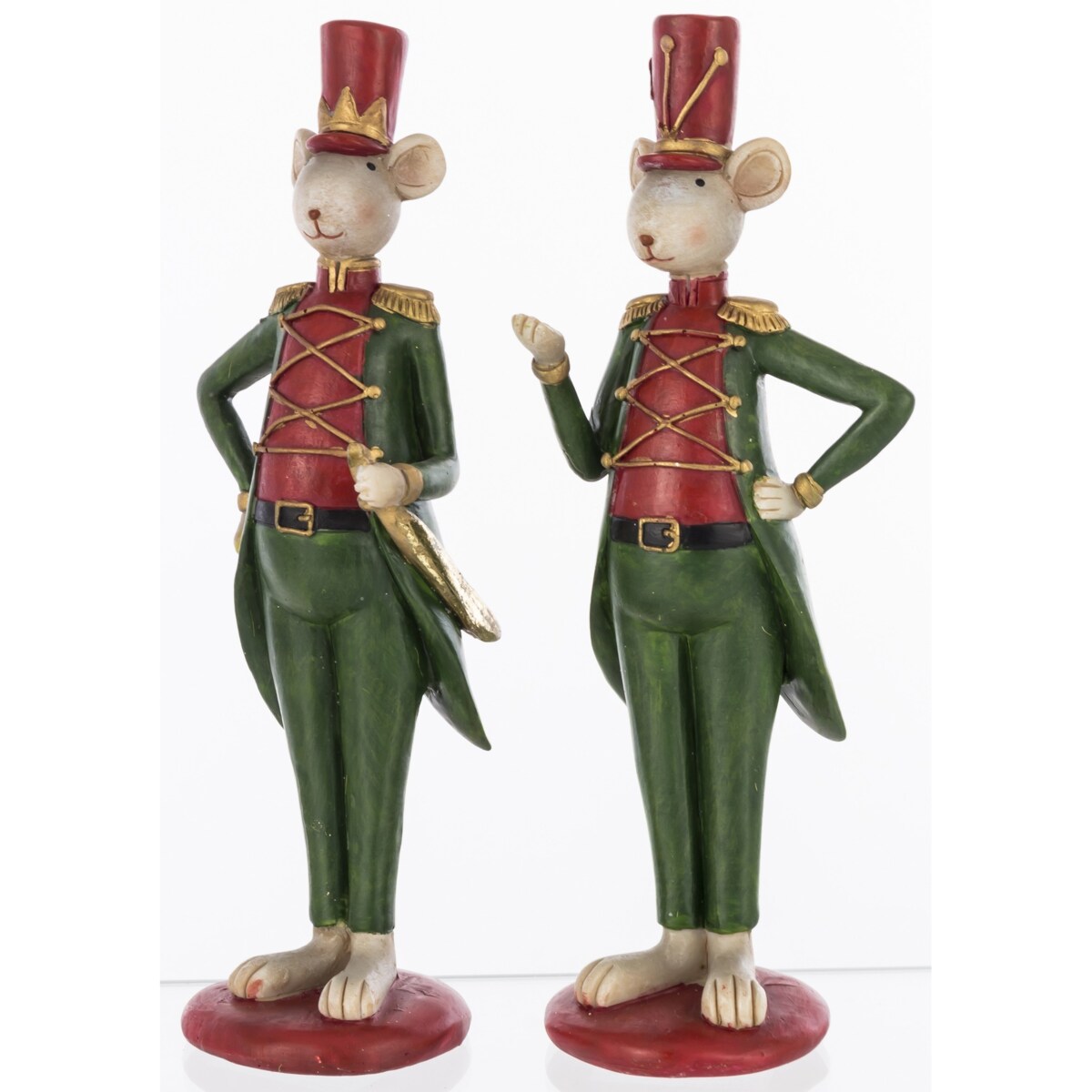 Dekoracja - para myszek we frakach i cylindrach 21x7,5x6 cm TOPI