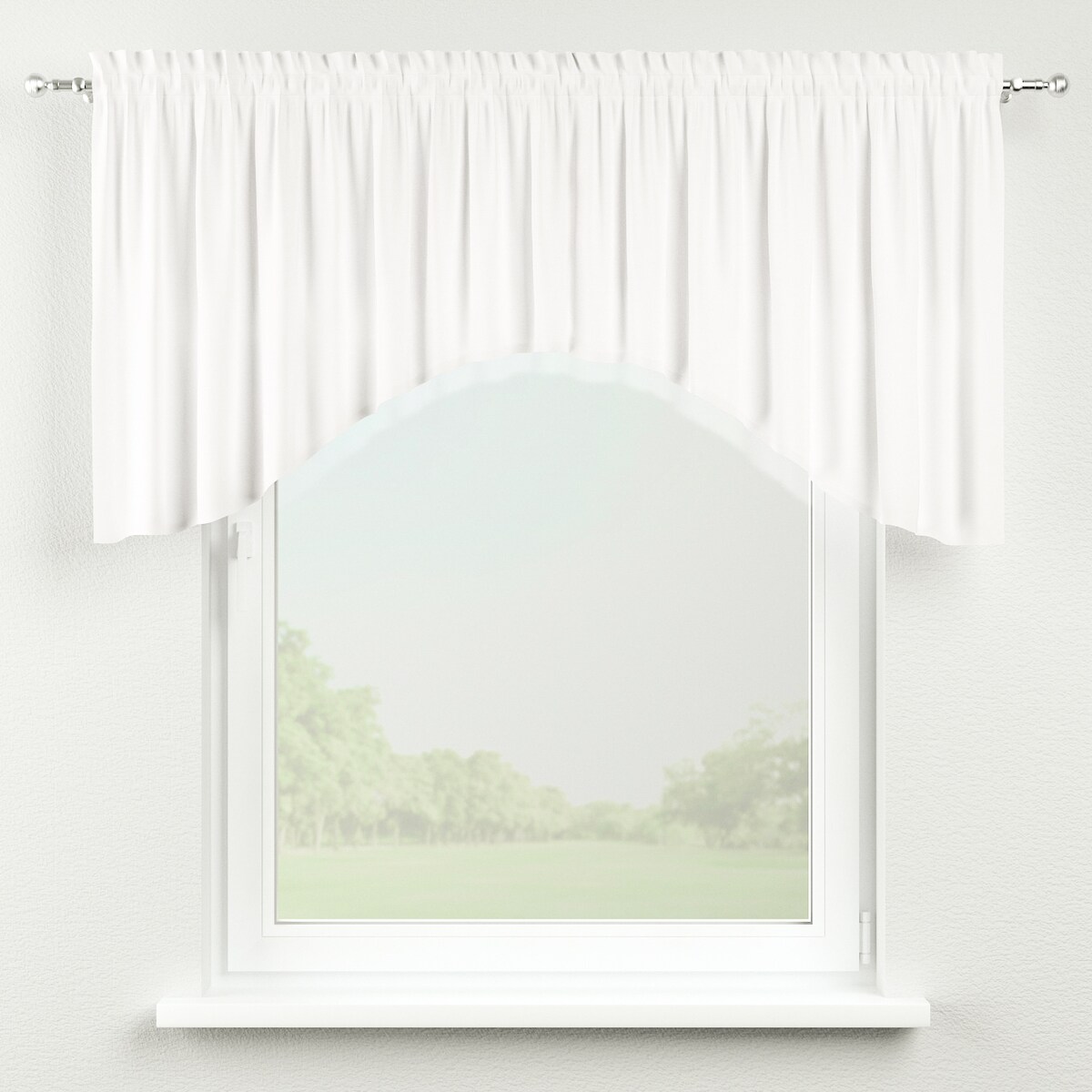 Lambrekin łuk 150x75 biały