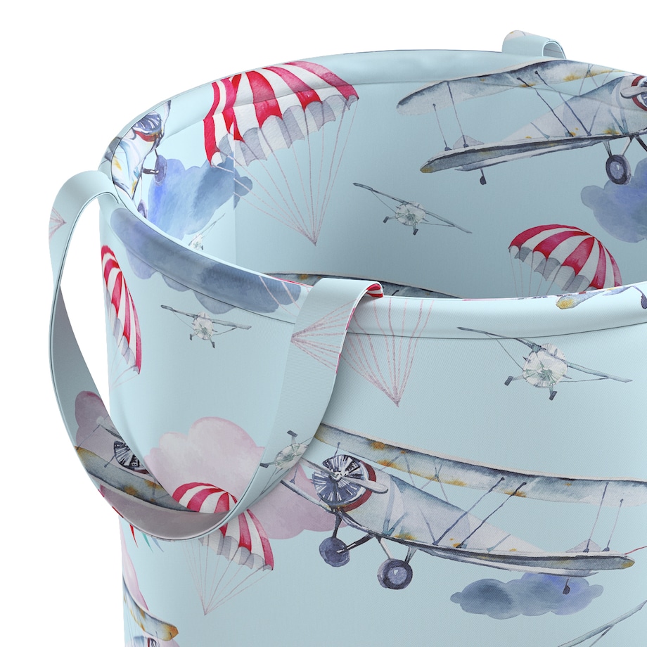 Kosz na zabawki Tobi, niebiesko-różowy, 40x60cm, Magic Collection