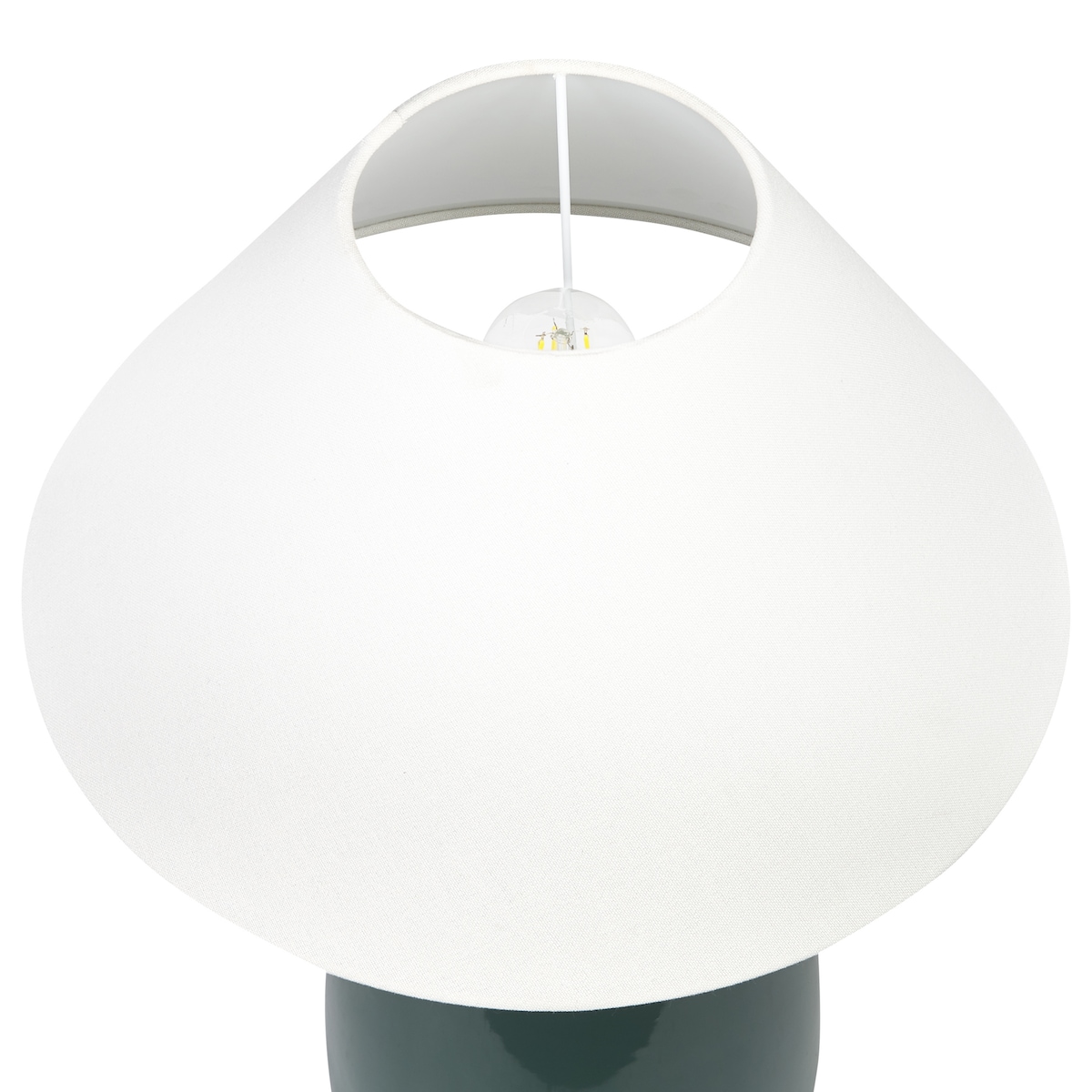 Lampa stołowa CARETA Ceramika Ciemnozielony