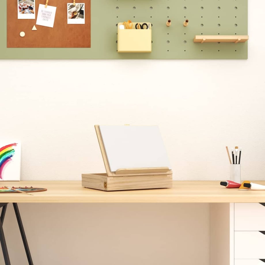 vidaXL Sztaluga stołowa z szufladą, 33,5x25,5x7 cm, drewno sosnowe