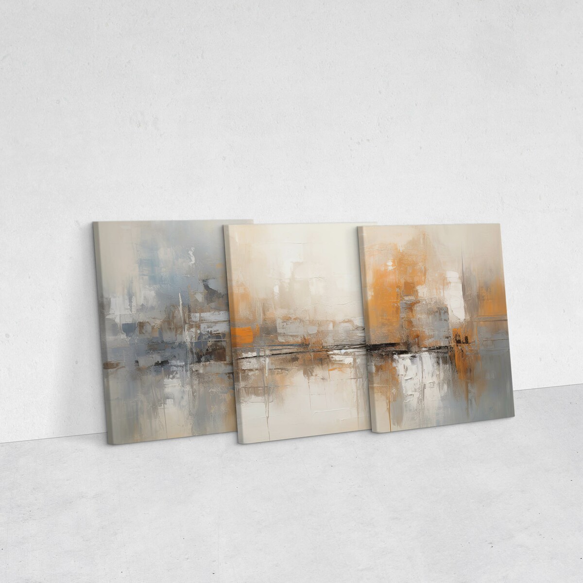 3x Obraz Do Sypialni Salonu Set Beton Abstrakcja Nowoczesny Styl 30x40cm