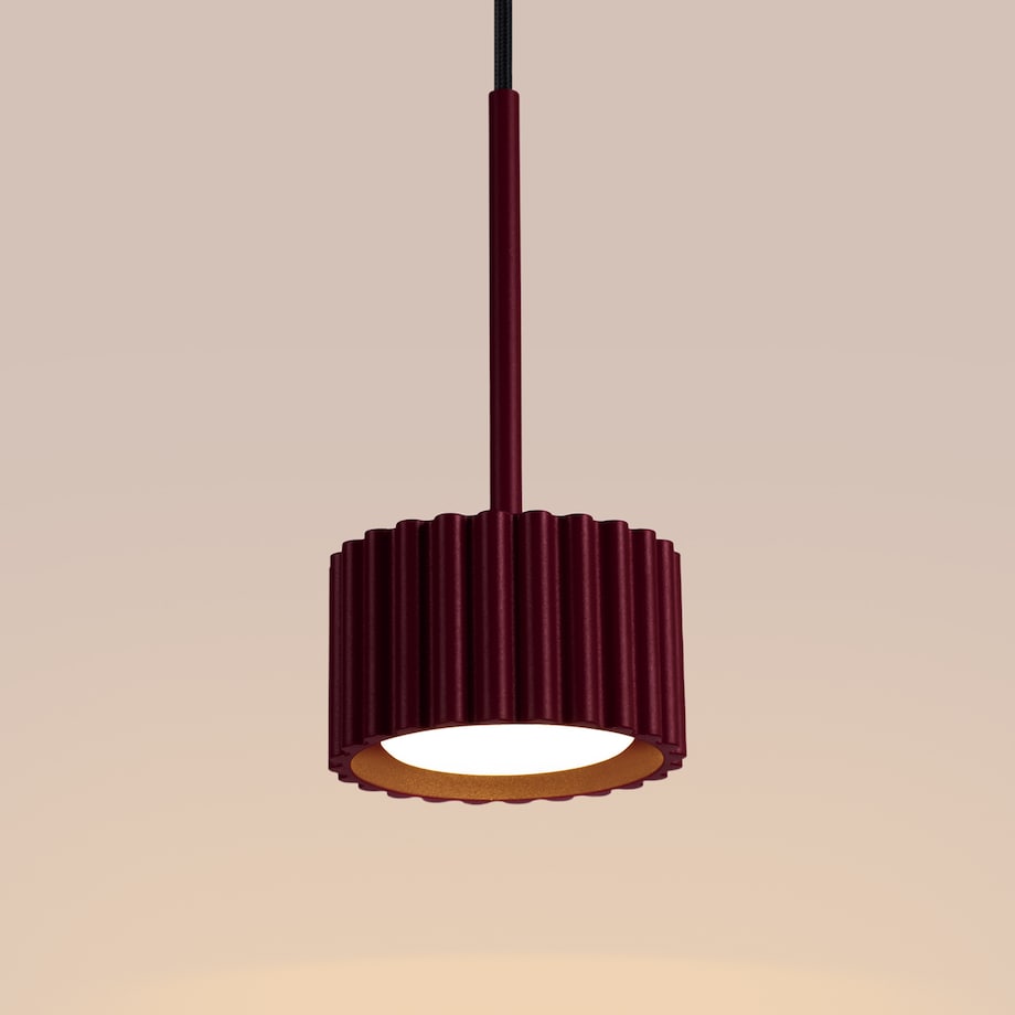 Lampa wisząca AURA 1 burgund Gx53