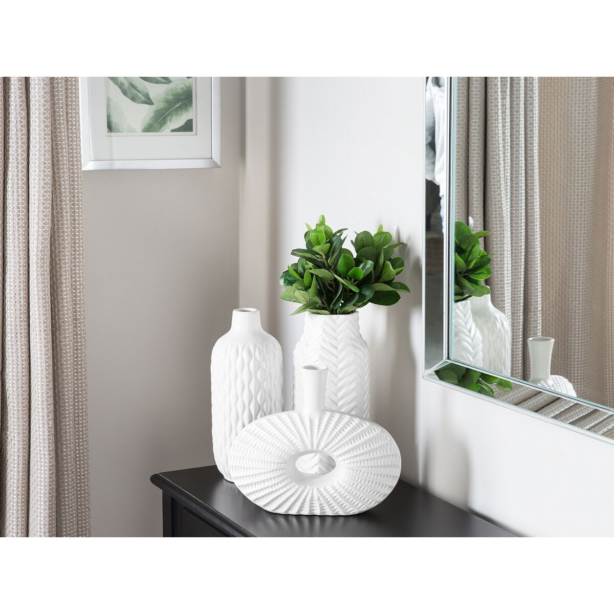 Wazon dekoracyjny ceramiczny biały XANTHOS