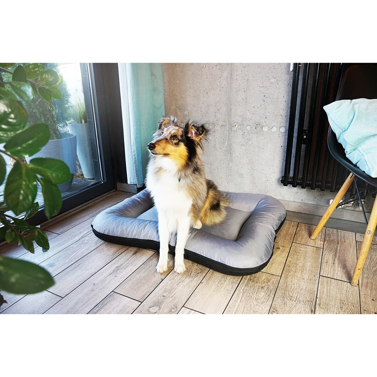 Wodoodporny materac dla psa ponton KLEO, 90x70 cm, Szary