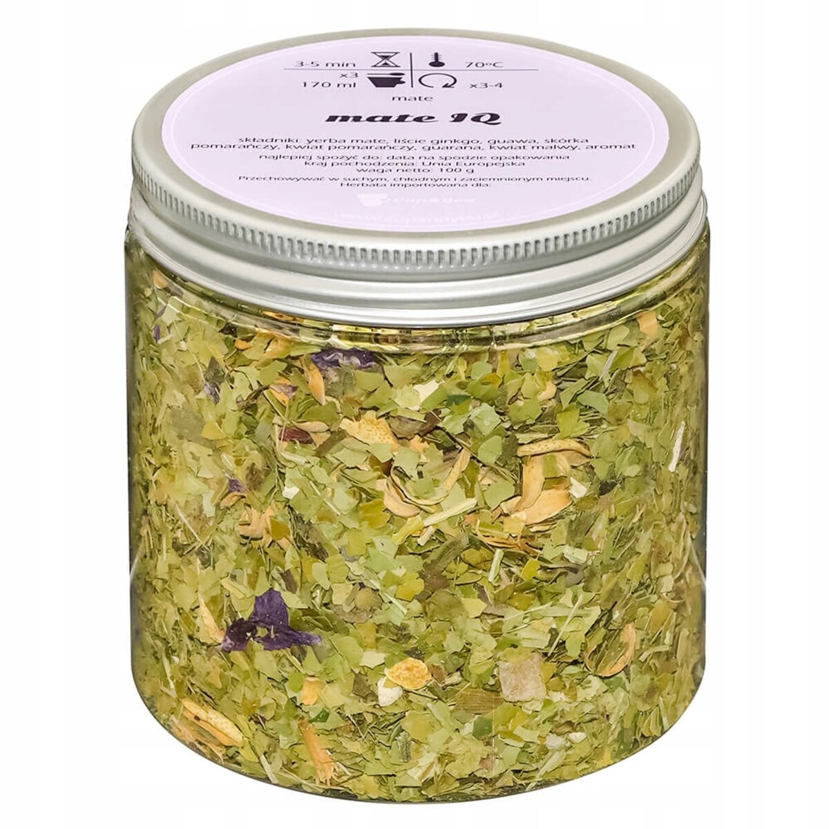 Herbata Yerba Mate IQ o delikatnie cytrusowym smaku ostrokrzew paragwajski - herbata liściasta sypana mieszanka napar susz - gotowa na prezent upominek