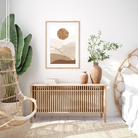 Poster Story, Plakat, Obraz - Złote Słońce nad Górami, wymiary 21 x 30 cm