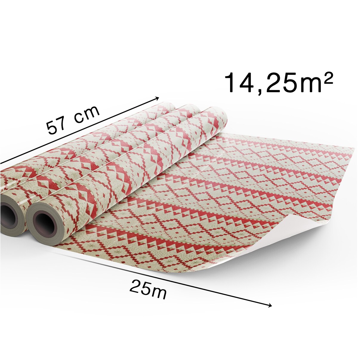 Papier Prezentowy Do Pakowania Prezentów 25 m MEGAROLKA Świąteczny Do Paczek Boże Narodzenie Ozdobny