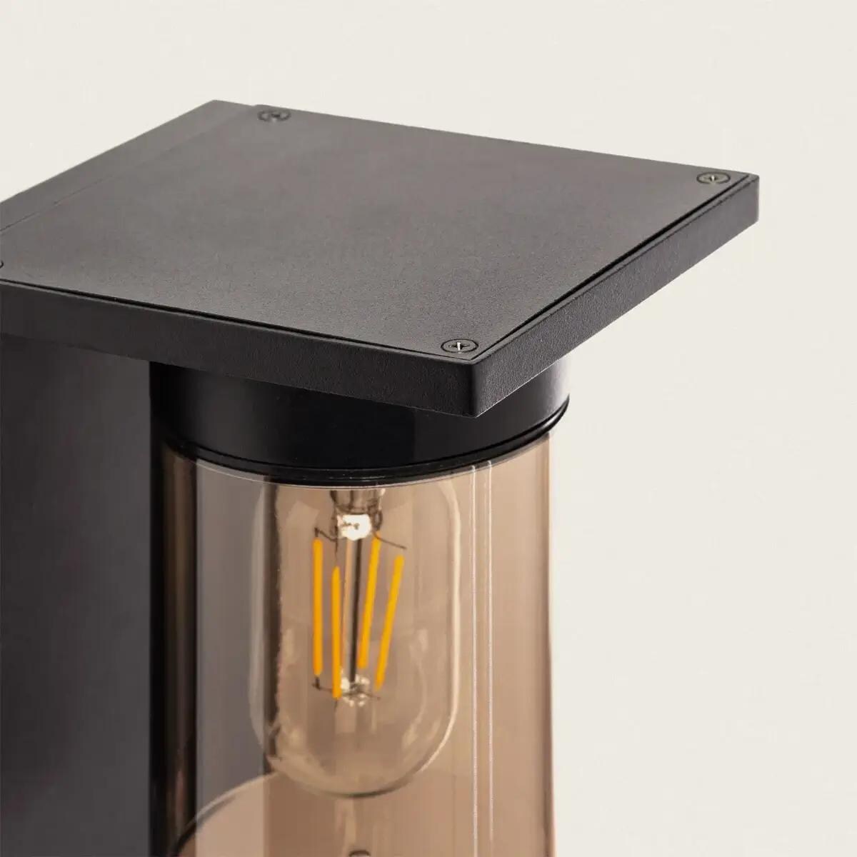 Minimalistyczny kinkiet Gardena Moderno ABR-KZP2-E27 Abruzzo wokół domu IP54 czarny