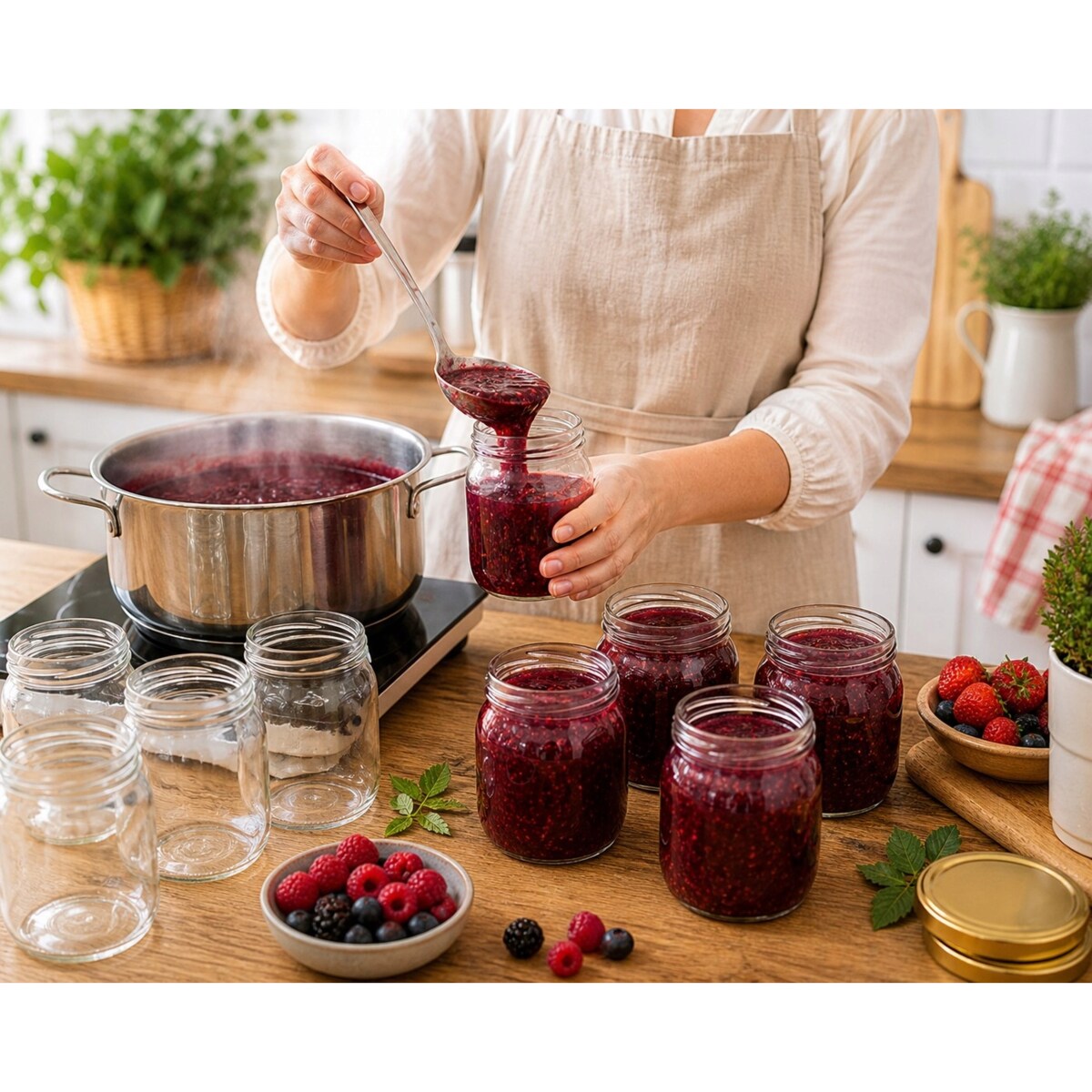 SŁOIK SZKLANY z pokrywką 720 ml na dżem weki przetwory ogórki papryka 6x