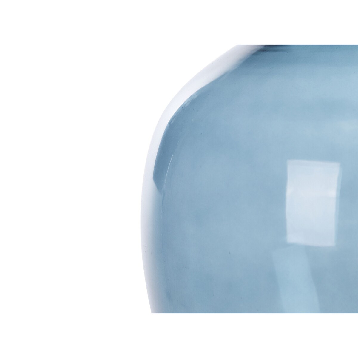 Wazon na kwiaty szklany 39 cm niebieski ROTI