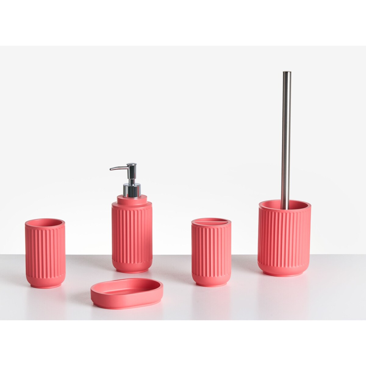 Zestaw akcesoriów łazienkowych 5 elementów HUARMEY Czerwony