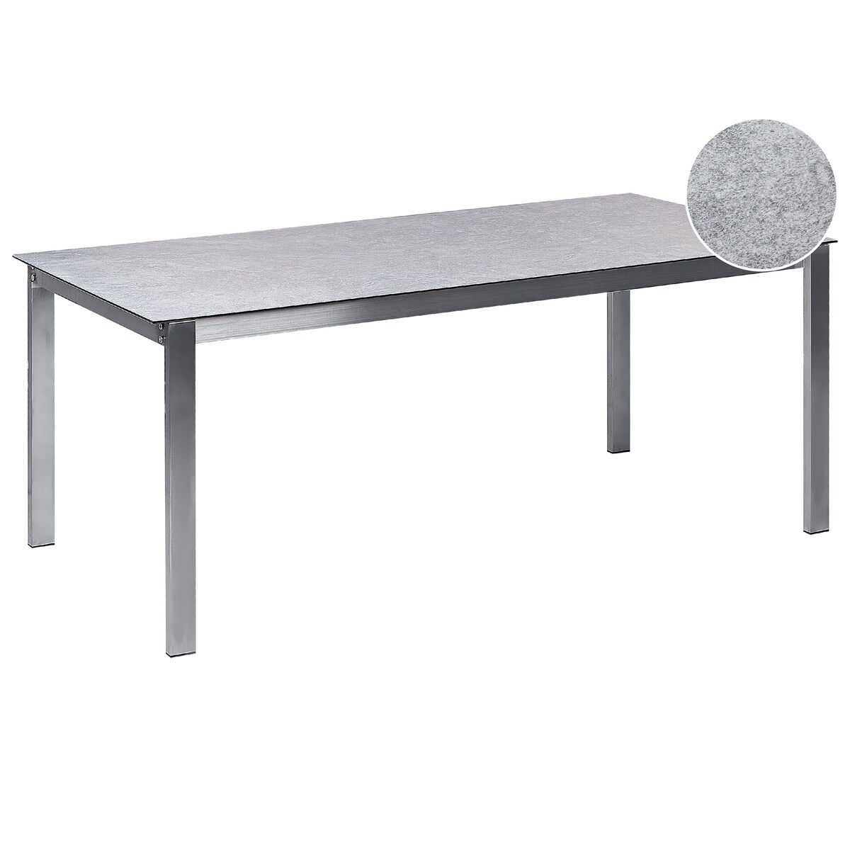 Stół ogrodowy COSOLETO 180 cm 90 cm Szkło Szary