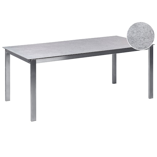 Stół ogrodowy COSOLETO 180 cm 90 cm Szkło Szary