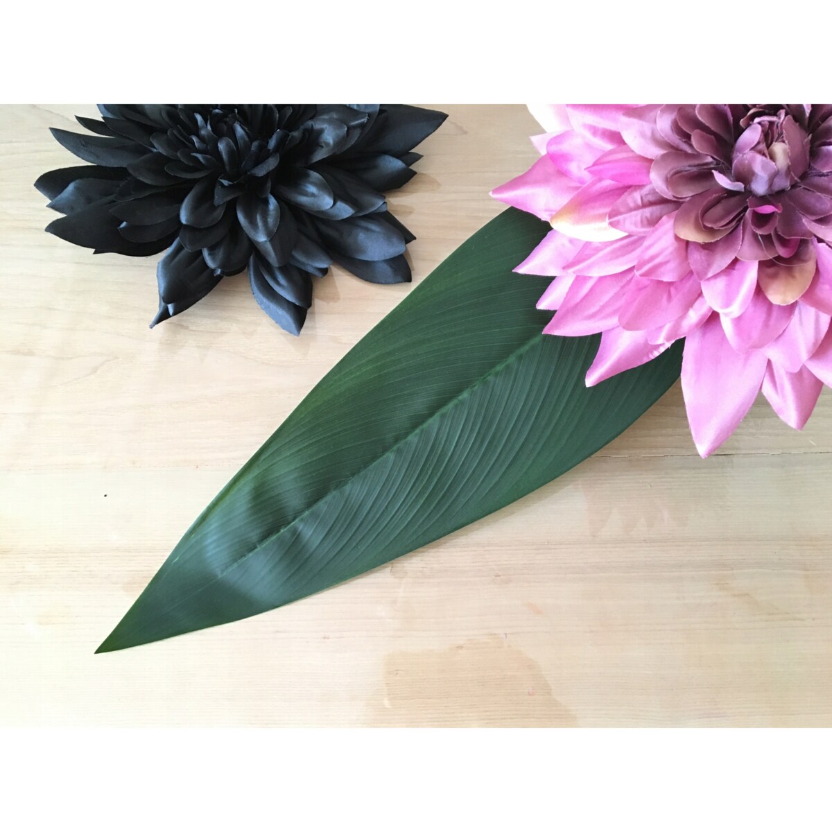 DŁUGI SZTUCZNY LIŚĆ ZIELONY na kompozycje bukiet stroik GUMOWANY jak żywy