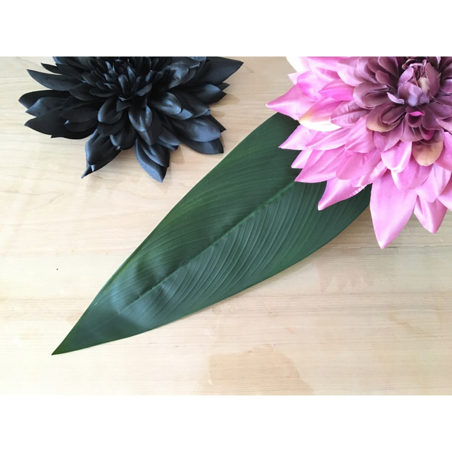 DŁUGI SZTUCZNY LIŚĆ ZIELONY na kompozycje bukiet stroik GUMOWANY jak żywy